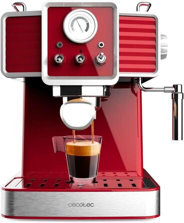 Еспресо-кавомашина Cecotec Express-Kaffe Power 20 Tradizionale Light Blue, 1350 Вт, 20 Bar, з термоблоком та капучинатором, 1,5 л, вінтажний дизайн