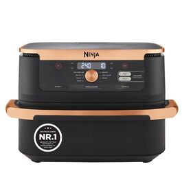 Ninja Foodi FlexDrawer Dual Zone Фритюрниця з гарячим повітрям 10.4л, чорно-мідна AF500EUCP - мультипекарка 7-в-1 з антипригарним покриттям