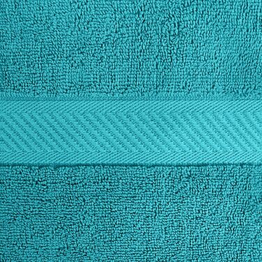 Рушники для ванної Utopia Towels 6 шт, 100% бавовна, 60x120 см, бірюзові, м'які та вбираючі, з петелькою для підвішування