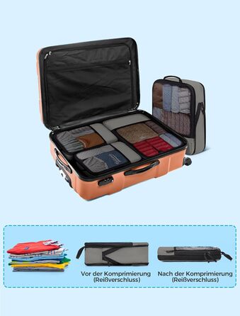 Набір кубиків для пакування багажу BAGLHER - Клінічний органайзер для подорожей, водонепроникні сумки (Сірий)