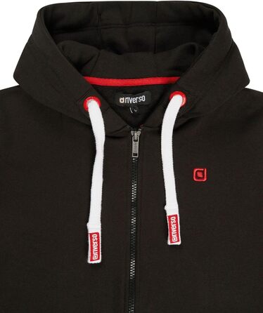Чоловіча толстовка на блискавці з капюшоном riverso RIVNoah, Regular Fit, колір Black-formula Red
