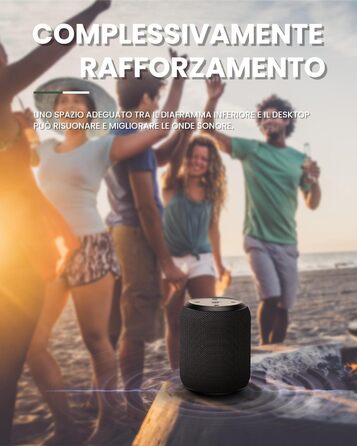 Bluetooth колонка NOTABRICK портативна, водонепроникна IPX67, бездротова 5.0, стерео бас, акумулятор 15 год, підтримка SD/TF/AUX, для дому, вулиці, пляжу, подорожей (чорна)