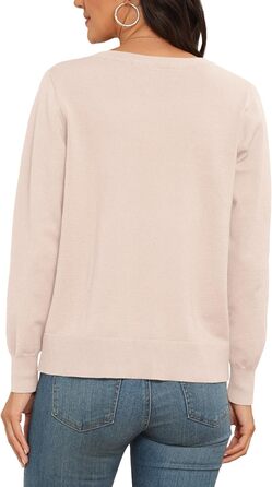 Жіночий в'язаний кардиган PrinStory з круглим вирізом, легкий, на ґудзиках, класичний, кольору абрикос