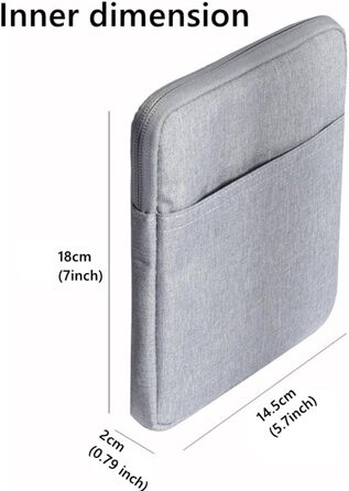 Чохол для Kindle / 6-7 дюймів: універсальний, захисний, світло-сірий