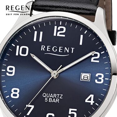 Годинник Regent Shioj для чоловіків з аналоговим циферблатом та шкіряним ремінцем, 11110807