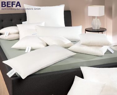 Подушка BEFA NATUR 40x80 см, 3-камерна, 90% пух, 10% перо, антиалергенна, сертифікат OEKO-TEX 100, Downpass, вироблено в Німеччині