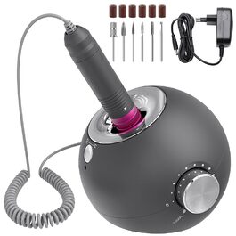 Електричний набір для манікюру та педикюру Delanie з фрезером 35000 об/хв (6 в 1) для гелю, полігелю, акрилу - сірий