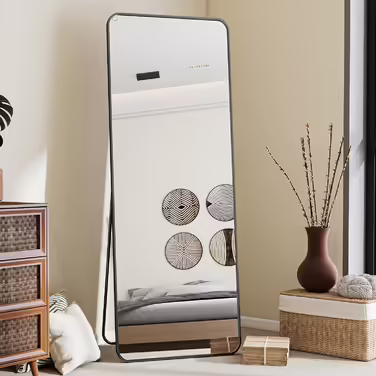 Koonmi Rounded Corner Full-Length Standing Mirror