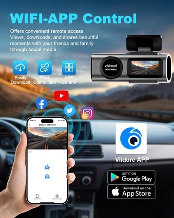 4K WiFi відеореєстратор в автомобіль, з Wi-Fi, SD 64GB, IPS екран 1.47