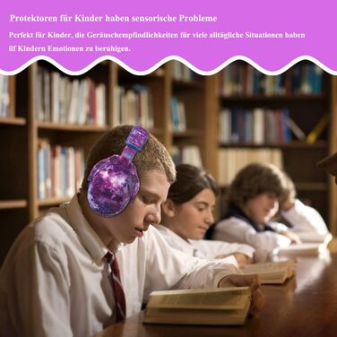 Дитячі навушники для захисту від шуму Kinder Nebula (блакитна смуга) - регульовані, SNR 28dB