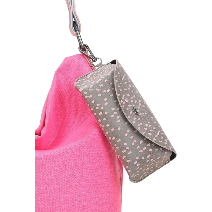 Сумка жіноча Fritzi Izzy Olga Canvas Hobo (бавовна) через плече, міська, пляжна, веганська, з чохлом для окулярів, 37x27x17 см, чорний/рожевий/помаранчевий/зелений/блакитний/рожевий/ліловий/м'ятний/бежевий/неоновий рожевий