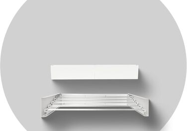 Сушарка для білизни FoxyDry HIDE настінна розкладна - для дому/вулиці, складна - 71x35x13 см (28', Білий (Лімітована серія))