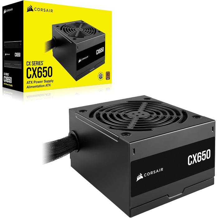 Блок живлення Corsair CX550 ATX 550W 80 Plus Bronze, низький рівень шуму, чорний