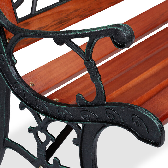 Relaxdays Garden Bench with Rose Pattern
