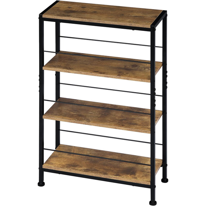 WOLTU 4-Tier Corner Shelf - White Oak & White Finish