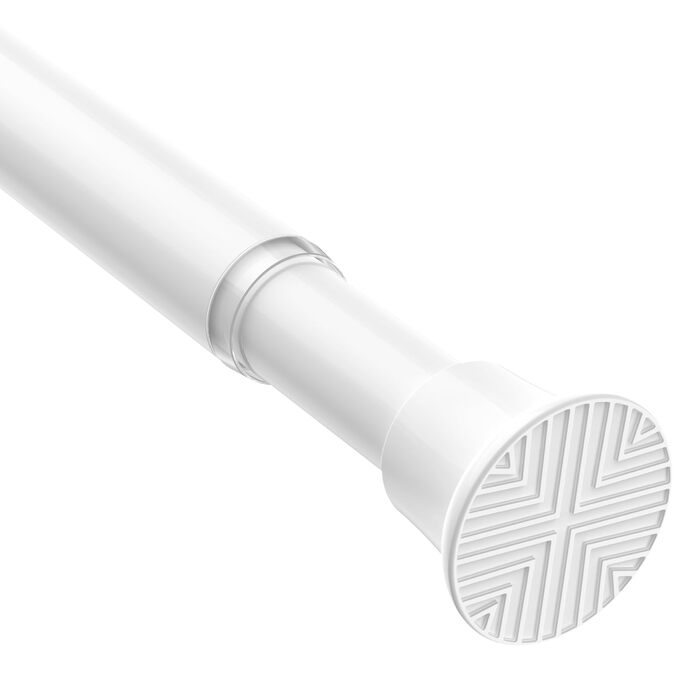 Штанга для душу/шторки без свердління Aizesi, 80-160 см, білий колір, 1 шт. (телескопічна, регульована)
