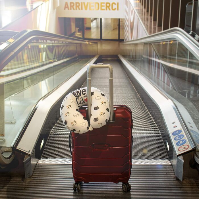 Подушка для подорожей I-TOTAL® з м'якою підтримкою шиї (кошеня)