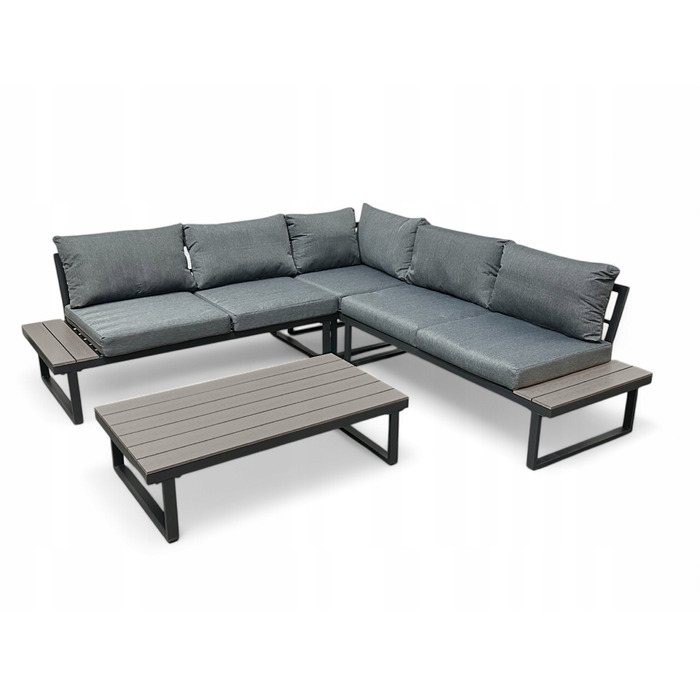 Комплект садових меблів Ideal Garden, метал, сірий, 3 предмети