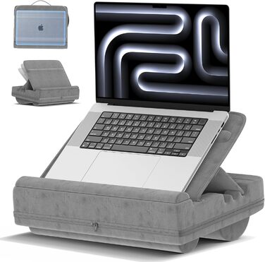 Підставка для ноутбука з регулюванням кута нахилу, подушка для рук, чорна (до 16 дюймів)