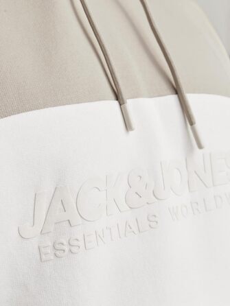 Світшот Jack & Jones Jjelegacy Blocking з капюшоном Noos, розмір 4XL, колір Moonbeam