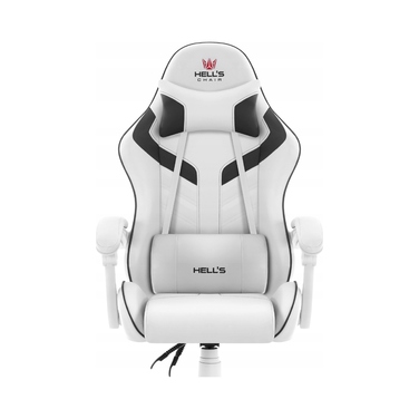 Ігрове офісне крісло Hell's Chair HC-1007 2.0 White, екошкіра