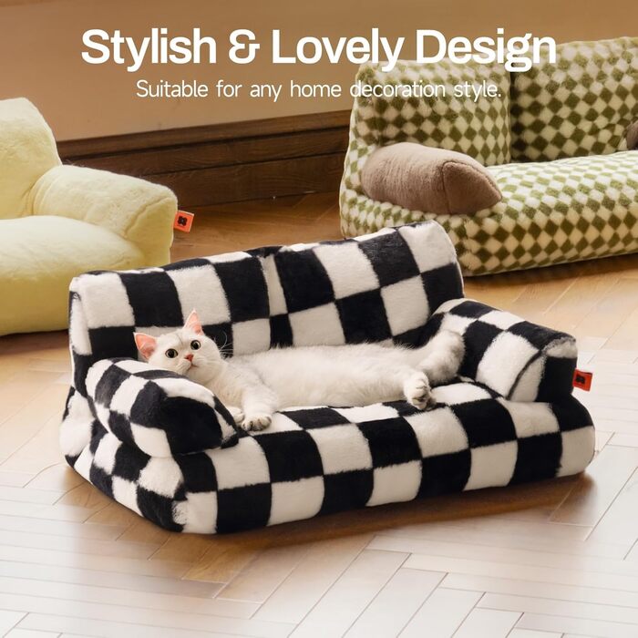 М'яке ліжко для котів та собак MEWOOFUN 66x48 см з антиковзною основою