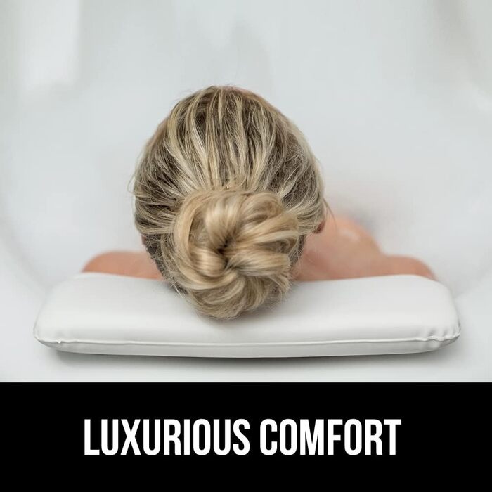 Gorilla Grip Comfort Spa Bath Pillow - Large, Thick, Waterproof Tub Pillow with Head & Neck Support