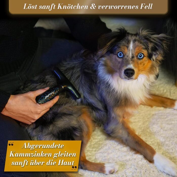 Феллентвіррєр BluePet для довгошерстих собак та котів: щітка-розпушувач з двома рядами пінів, версія 2.0 Limited Edition