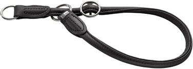 Сбруя для конкурного вердіння HUNTER ROUND & SOFT, з м'якої шкіри теля, оброблена для захисту шерсті, стабільне кільце-стопор, регульована, міцна, Made in Germany, колір: чорний, розмір: L-XL чорний L-XL