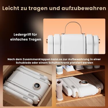 Електричний сушильник для взуття 2 пари, портативний, для взуття, рукавичок, шапок, шкарпеток та футбольних бутс