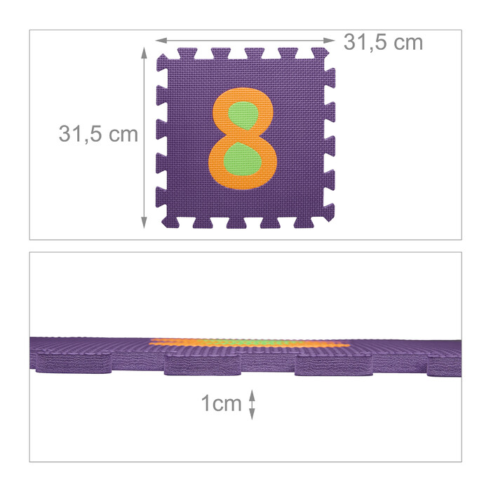 Relaxdays Puzzle Mat ABC and Numbers