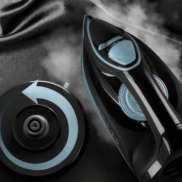 Праска Beldray 2600 Вт – керамічна підошва з антипригарним покриттям, регулювання температури та пари, самоочищення, резервуар 280 мл, до 140 г/хв, висока потужність (EU-штепсель, блакитний)