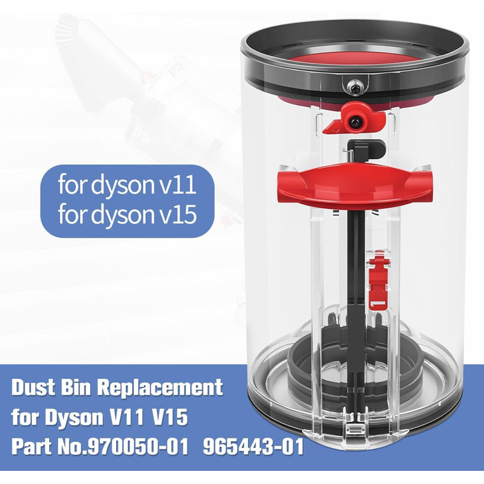 Dyson V11/V15/SV14/SV15/SV22 Dust Bin Replacement - Compatible with 970050-01 & 965443-01