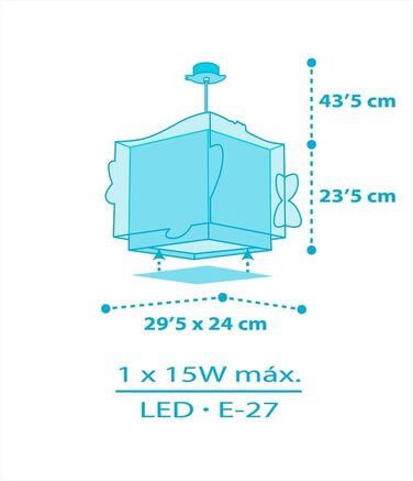 Dalber Lamp Children's Room, Children's Lamp Pendant Light, Hanging Lamp, Ceiling Light Children, Ceiling Lamp Children's Room Little Shark Sharks Animals, Ceiling Lamp Children's Room, 63472, E27