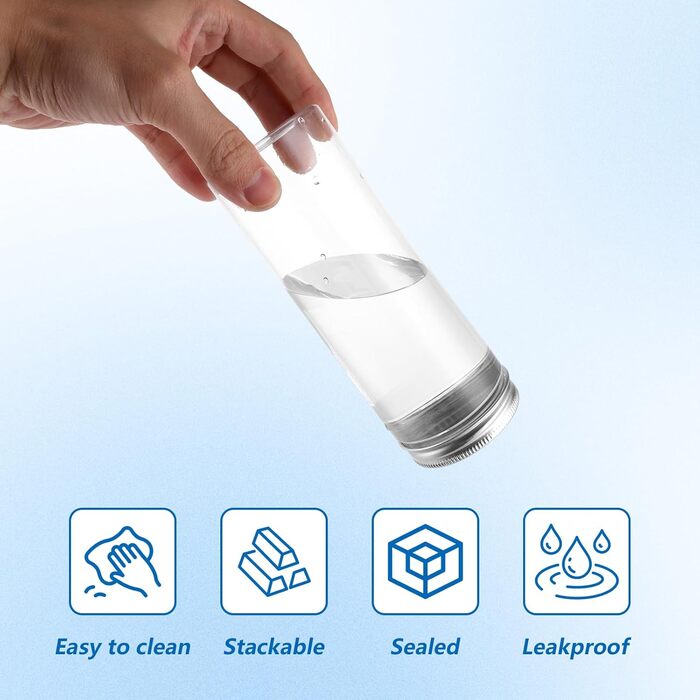 Набір контейнерів для зберігання 16 шт. по 500 мл з кришкою, прозорі пластикові банки для продуктів, BPA-Free, для солодощів та їжі