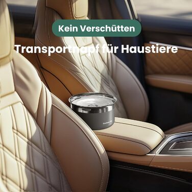 Нержавійна миска для води для собак Gardner Pet, 3,85 л, без розбризкування, для великих собак, чорна