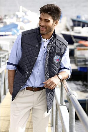 Чоловіча степкова жилетка JAN VANDERSTORM RODEWIN, тепла та практична, розмір 56, блакитна