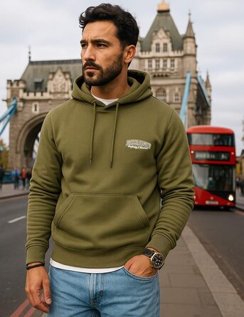 Світшот Jack & Jones чоловічий з капюшоном, логотип S, хакі