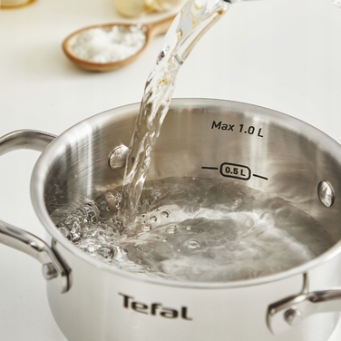 Каструля з кришкою TEFAL Minis H8743155, 14 см, нержавіюча сталь, для індукційних плит