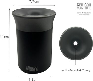 GC German Couture Stickbecher Auto-Aschenbecher compatible with IQOS ILUMA PRIME TEREA Sticks & Heets Sticks + Glo Hyper Pro Air neo Sticks Accessories & for PLOOM, black/grey