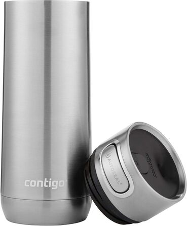 Термокружка Contigo Luxe Autoseal з нержавіючої сталі, 360 мл, виготовлена з BPA-free матеріалів, з невеликим отвором, не протікає, для кави з собою, можна мити в посудомийній машині
