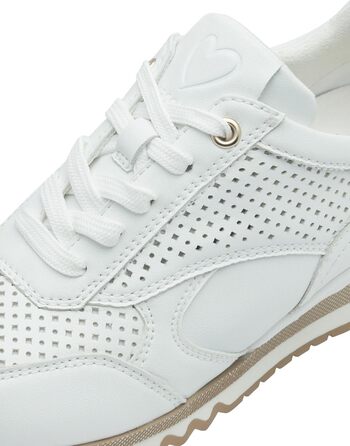 Жіночі кросівки Marco Tozzi, білі, на шнурівці, веганський матеріал (40 EU)