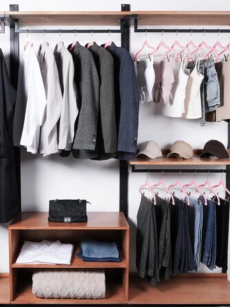 Вешалки для одягу HOUSE DAY, 20 шт., з кліпсами, ультратонкі, оксамитові, неслизькі, для штанів, економія місця (персиковий рожевий)