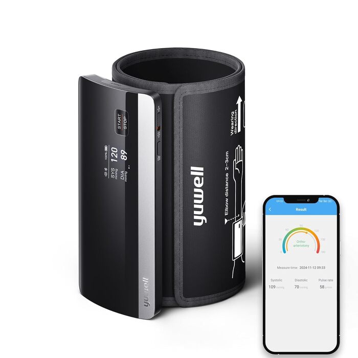 Smart тонометр Yuwell YE630CR: цифровий, з Bluetooth, мовлення, акумулятор, для дому та відпочинку