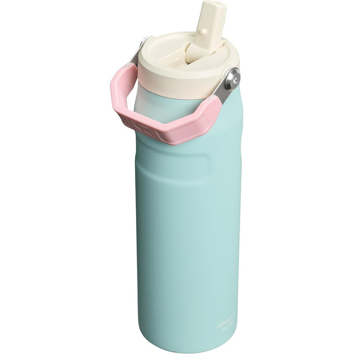 Фляга Stanley Flip Straw 2.0 з трубочкою 1.06 л - термофляка, охолоджує до 17 годин - 4 дні з льодом - без BPA - не протікає - для тримачів напоїв - придатна для миття в посудомийній машині - (700 мл, Poolside)