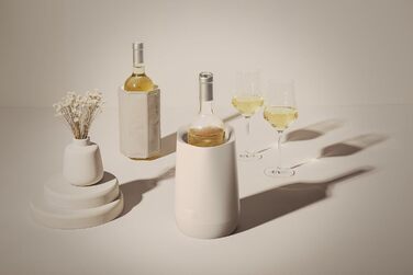 Vacu Vin Weinkühler Elegant: Ізольований охолоджувач для вина з акумулятором, нержавіюча сталь, для стандартних винних пляшок (пісок)
