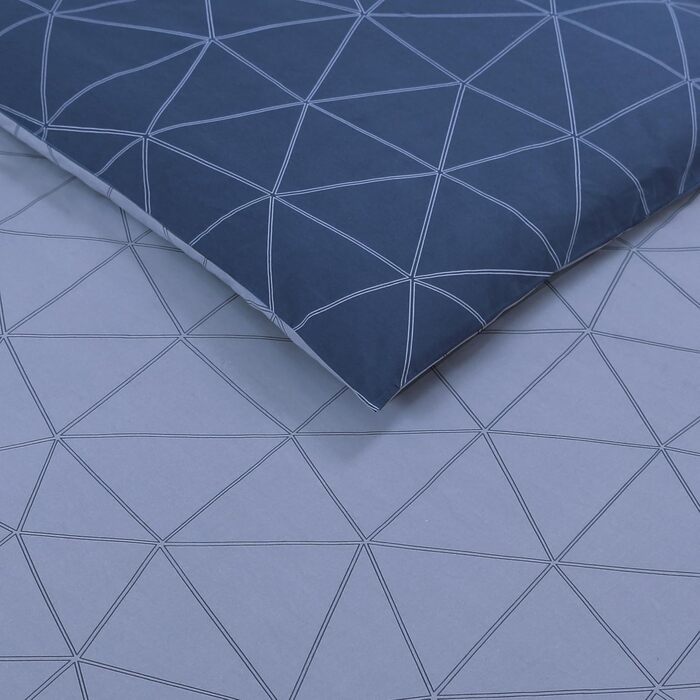 Комплект постільної білизни Vision Hugo сірого кольору для двоспального ліжка (140x200 см) з 2 наволочками – 100% бавовна