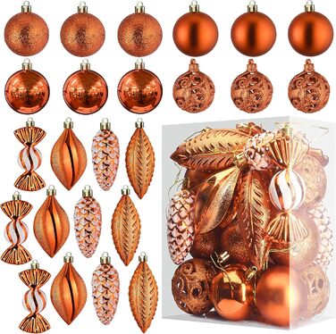 М'які кулі для прикрашання ялинки з міді, 24 шт. - прикраси для ялинки та декорування святкового інтер'єру