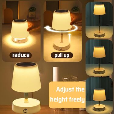 Акумуляторний LED світильник настільний 2 шт., телескопічний, з димером, нічник для спальні, вітальні, приліжкова лампа