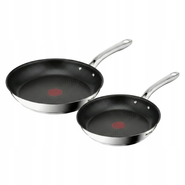 Набір сталевих сковорідок TEFAL Infinite 28/30 см, для індукційних та газових плит, з антипригарним покриттям